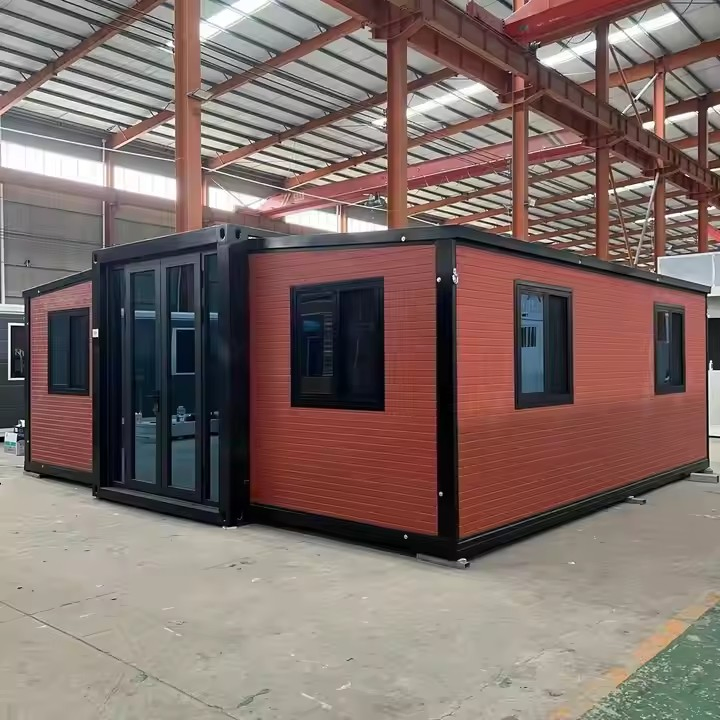 Modern Design Luxury Glass Prefabricated Modular Container Home Aluminum Frame Wooden Easy Install Prefabricated House