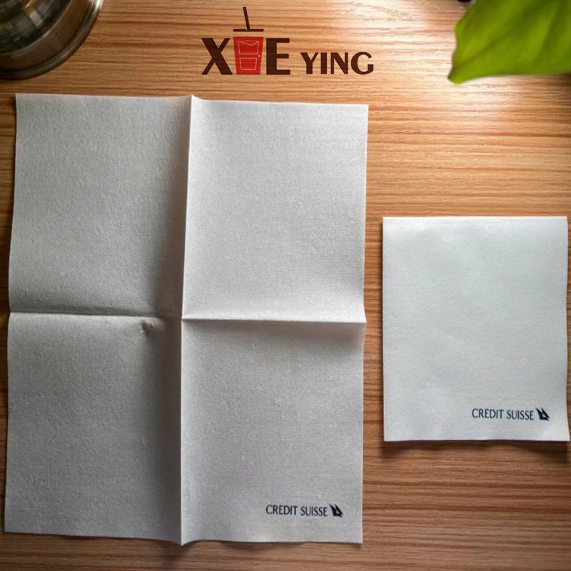 Custom Cocktail Napkins Custom Logo Square Napkins Pure Wood Pulp
