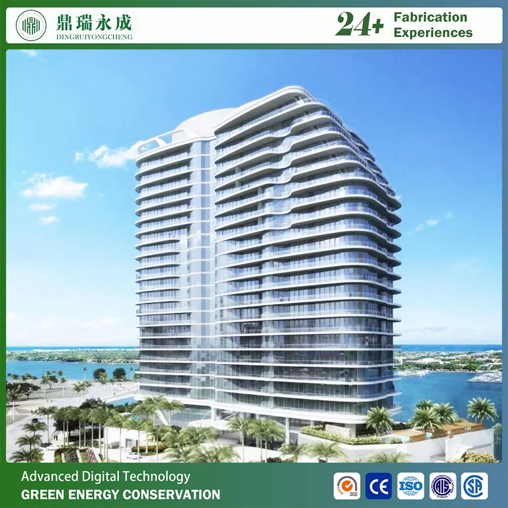 CE Certified Prefabricated High-Rise Steel Structure Resort Hotel with H-Section Steel