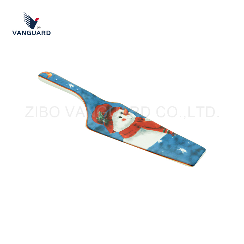 Custom FDA Porcelain Craft Spoon Cute Christmas Ceramic Spoon for Festival