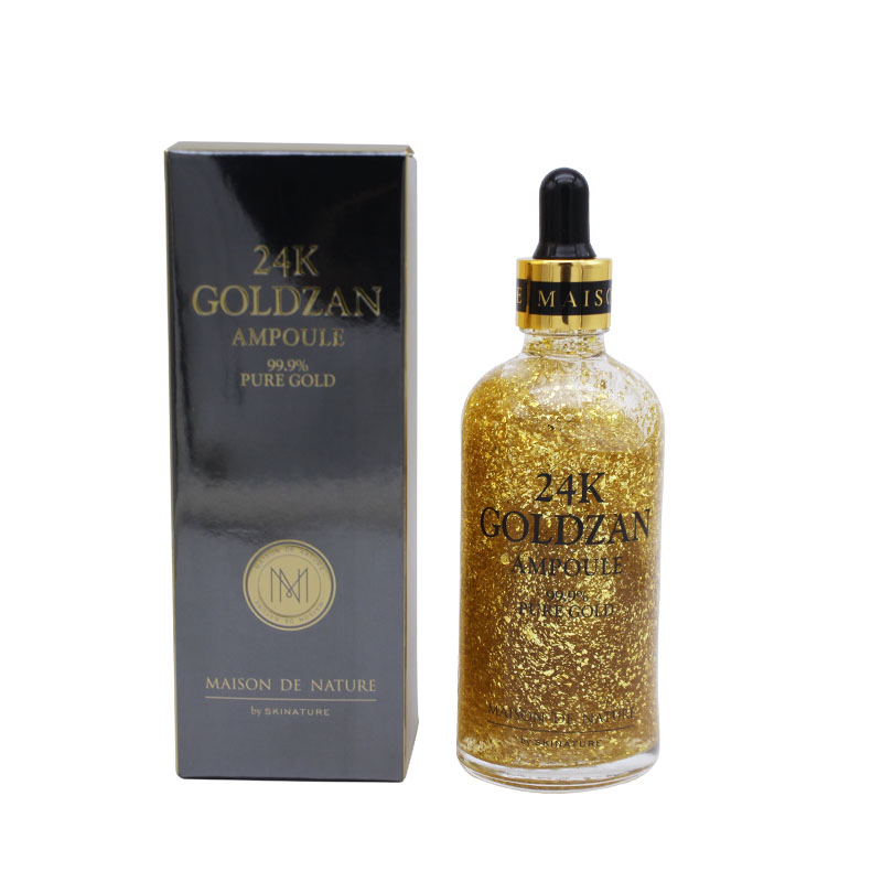Korea Hot Sale 24K Goldzan Ampoule 99.9% Pure Gold Face Essence