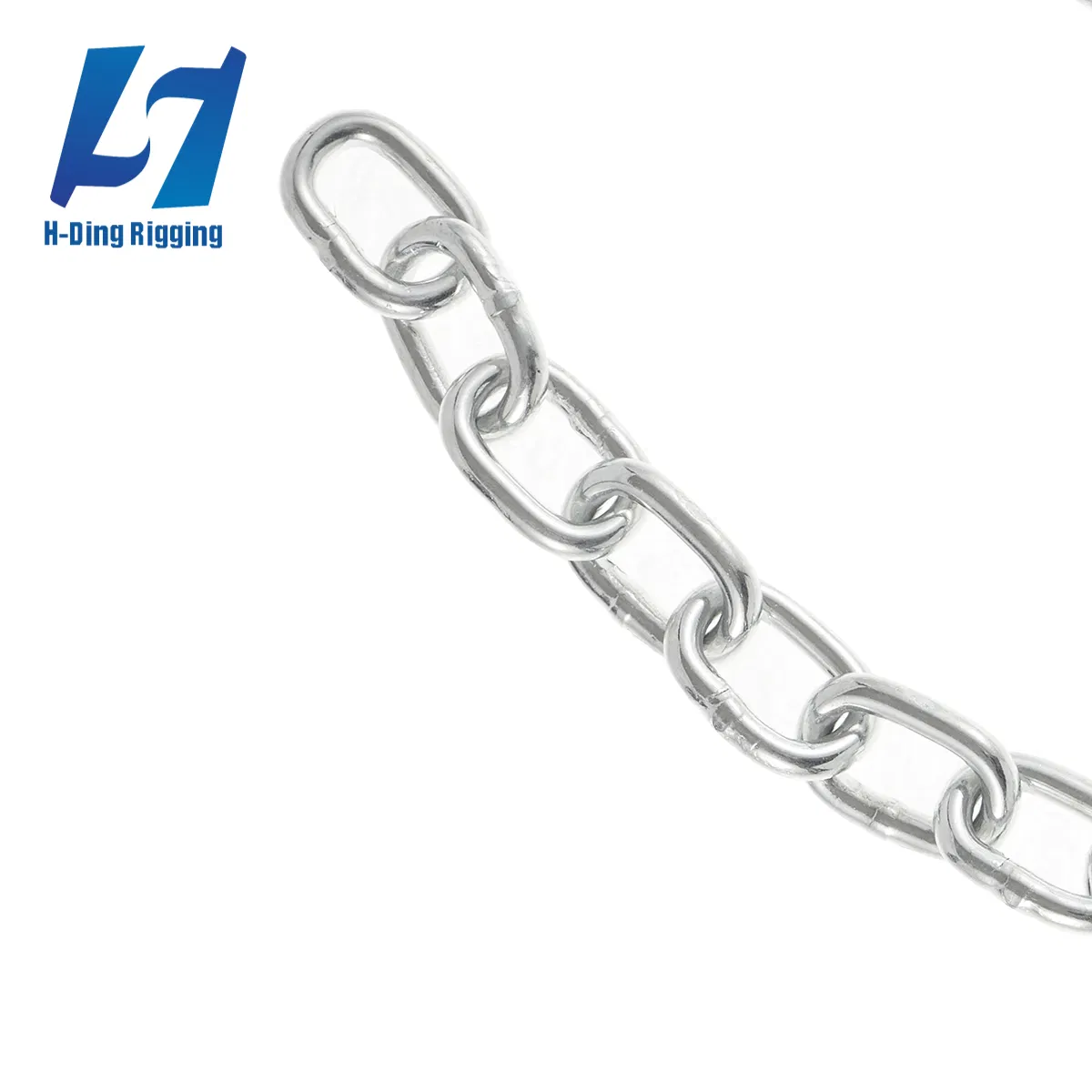 High Tensile Strength Fine Link Stainless Steel Chains 304 316 and Carbon Steel DIN 763 764 766 Certified for Rigging and Lifting Operations