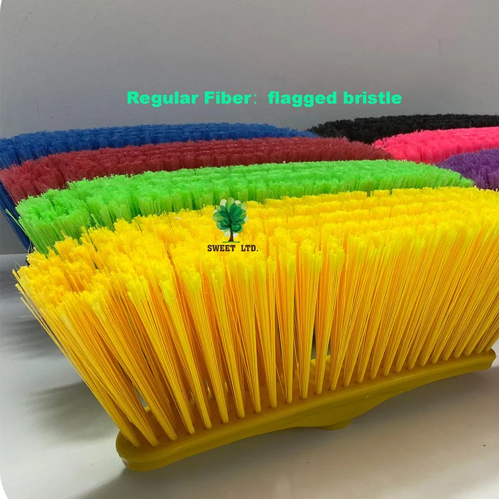 Hot Sales Plastic Broom Escoba with Wooden Broom Handle