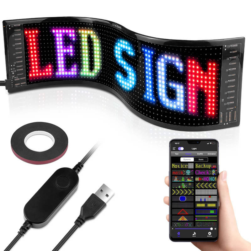 LED Matrix Panel Flexible Advertising Digital Signage for Car