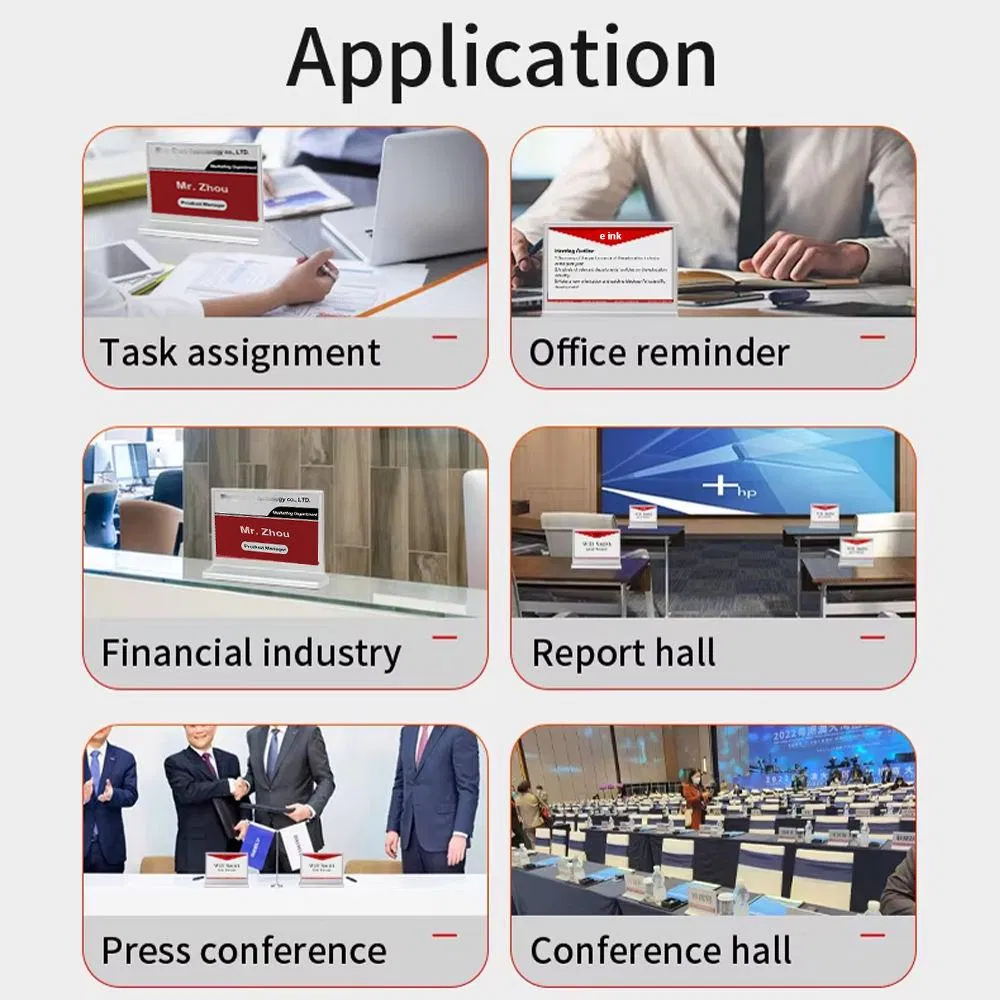 Customized to Sample Electronic Shelf Label E-Ink Display Module E-Paper EPD Office Signage to Wireless WiFi/Bluetooth E Ink Display Crash Prevention System