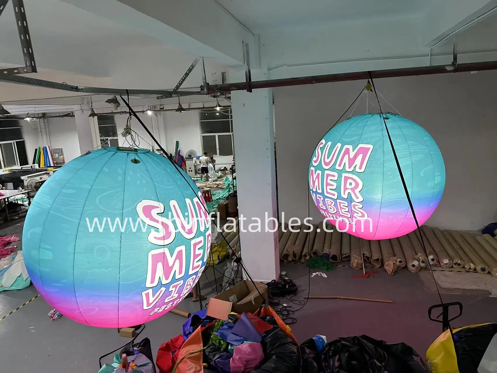 Colorful LED Summer Vibes Festival Inflatable Balloon for Event Decoration Display
