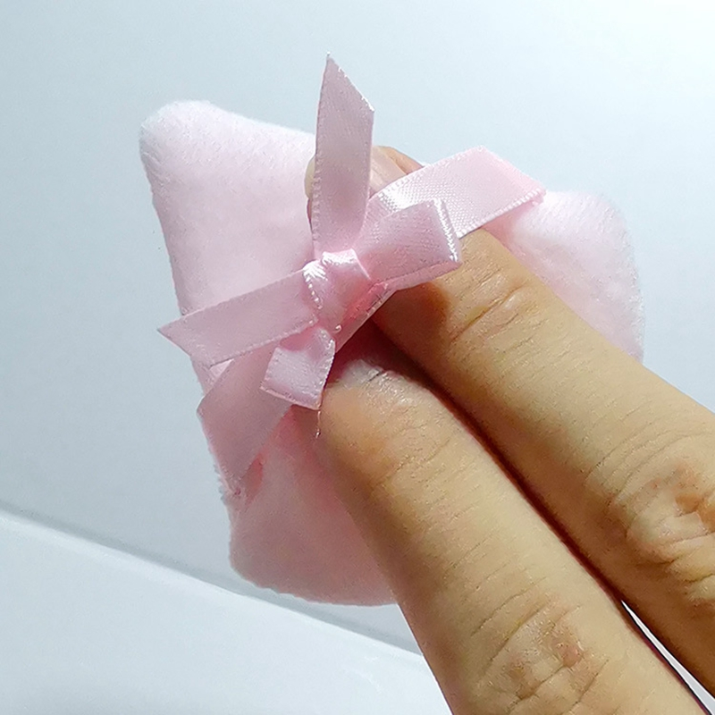 Wholesale Skin Friendly Make up Sponge Crystal Velvet Pink Facial Powder Puff
