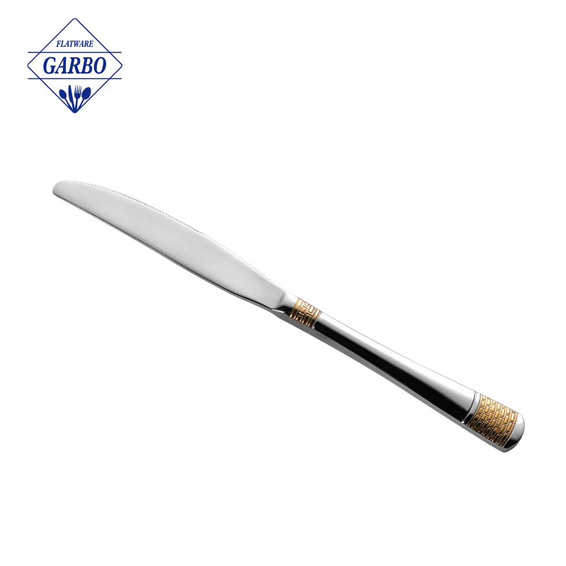 Mirror Polished Solid Silver Stainless Steel 430ss Table Dinner Knife