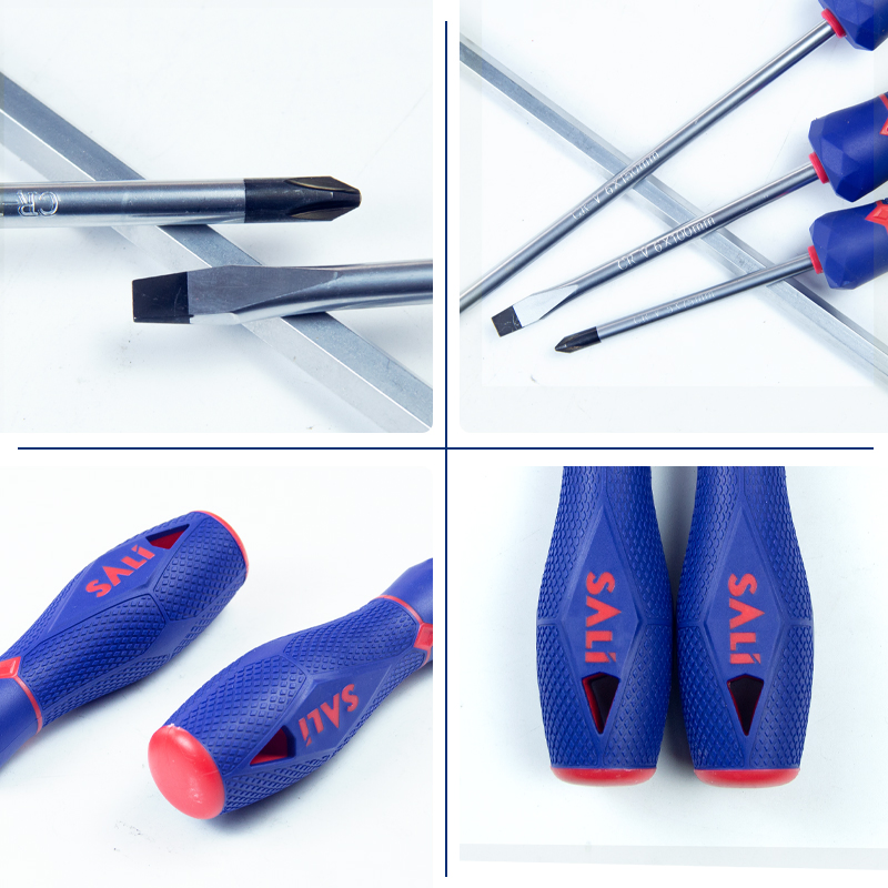 Sali 2PCS 6*100mm Cr-V Shaft with PP Handle Screwdriver Set