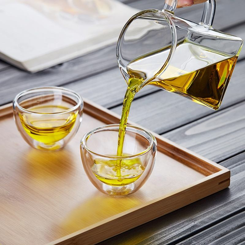 Shot Glasses Double Wall Wine Glasses 30ml Sipping Liqueur Glass