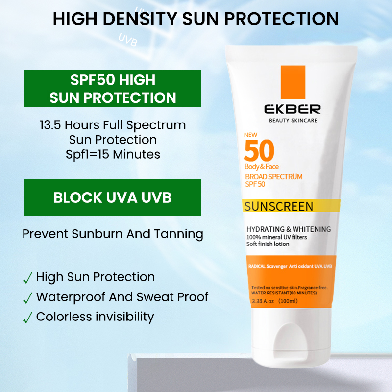 Private Label Wholesale Sunscreen Sun Block Sunscreen SPF 50 Sunscreen Lotion for All Skin