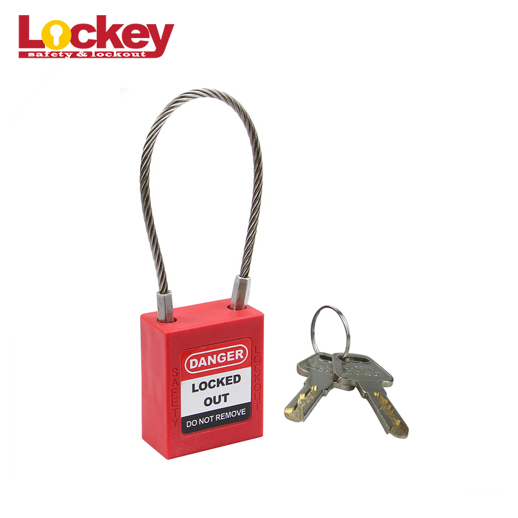 Lockey Loto Stainless Steel Cable Industrial Safety Padlock with Master Key