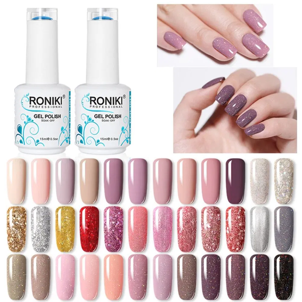 Color Macaron Series Semi Permanent Nail Polish Soak off UV Gel for Nail Art
