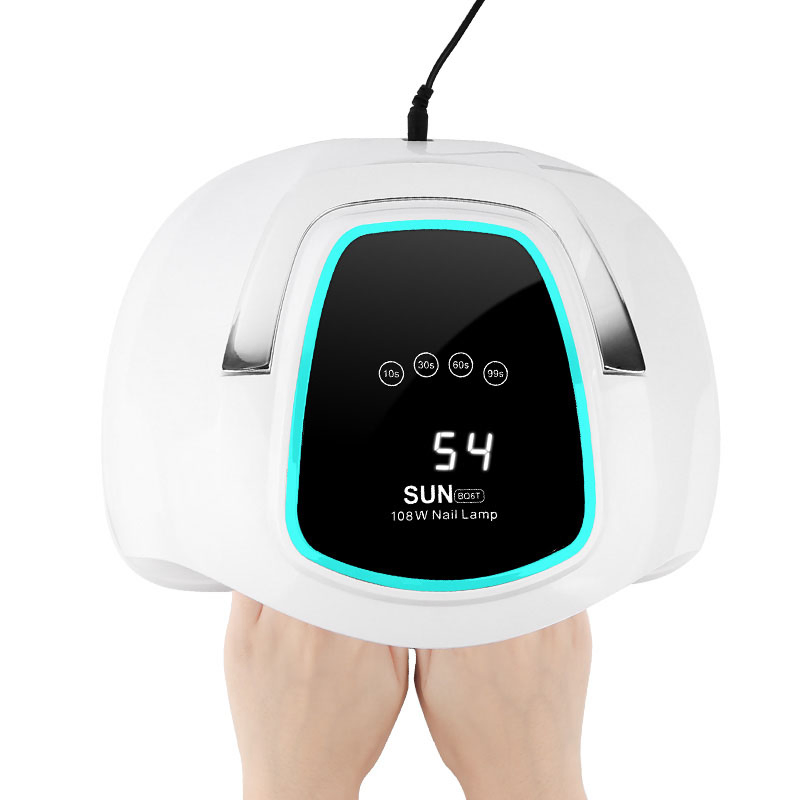 108W Power Double Hands Portable Automatic Sensor UV LED Nail Lamp