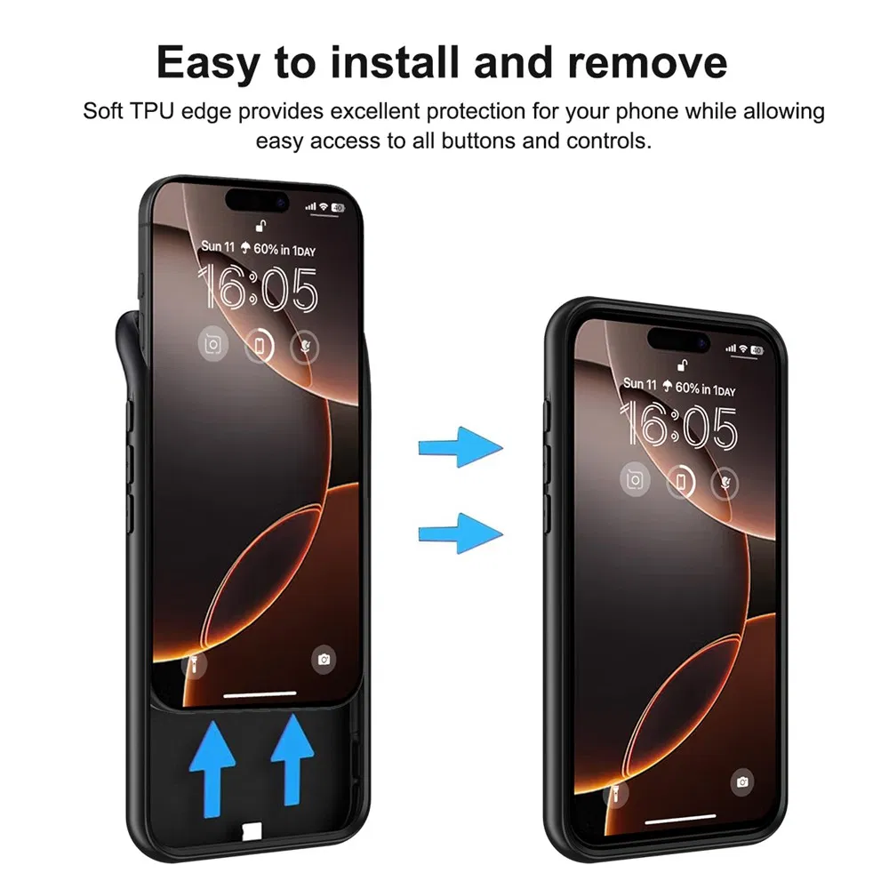 Магнитный пауэрбанк 6000 мАч для iPhone 17 PRO, черный