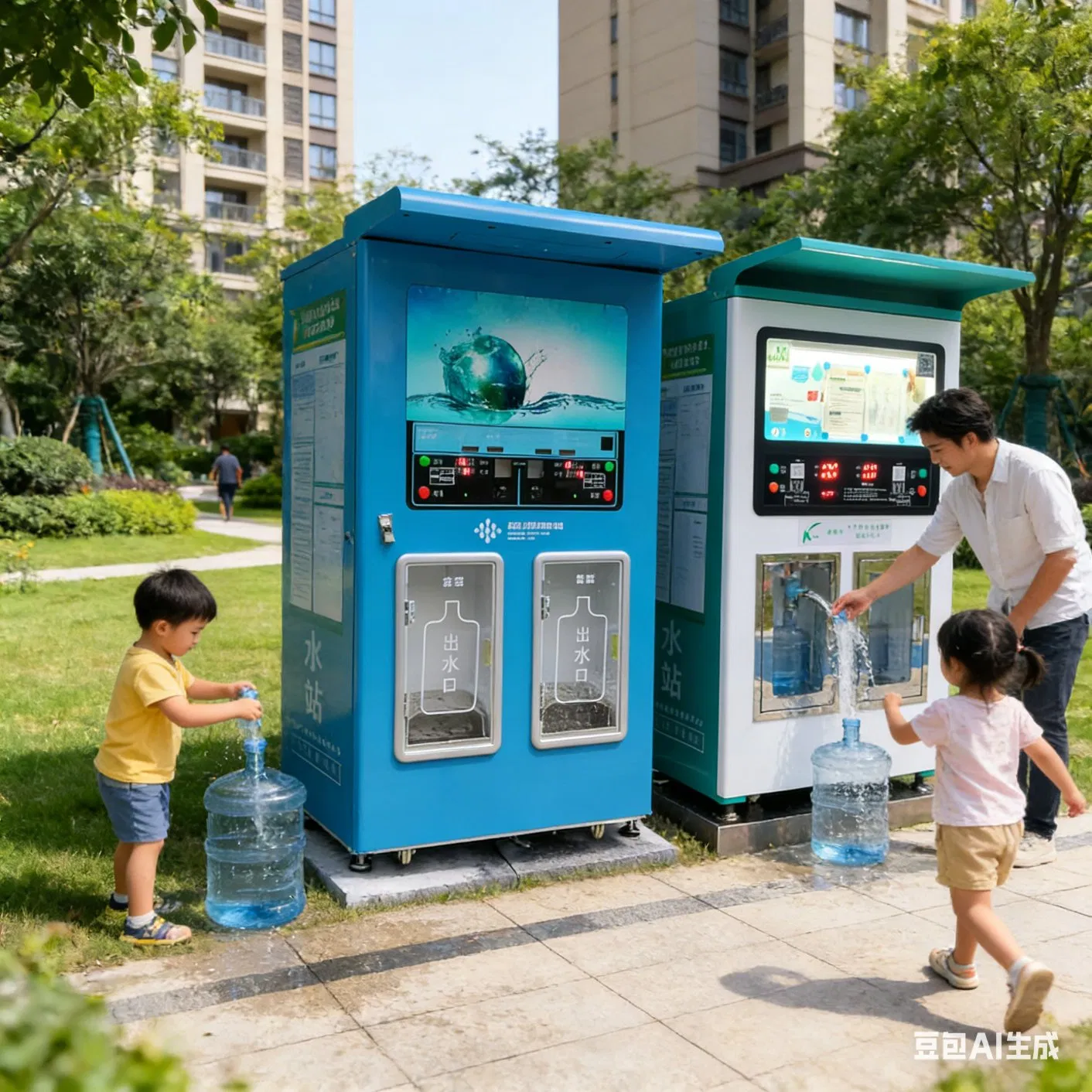 13 Stages Filtration Supports Coin Insertion, Qr Code Scanning Payment, Outdoor Commercial Water Vending Machines