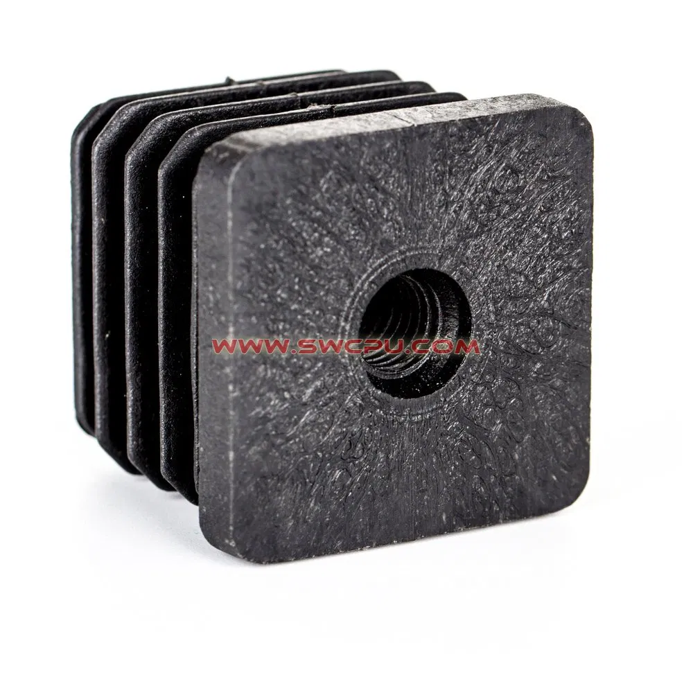 Customized Injection Mold LDPE Rectangle Tube/Pipe Plastic Caps for Steel Tubing