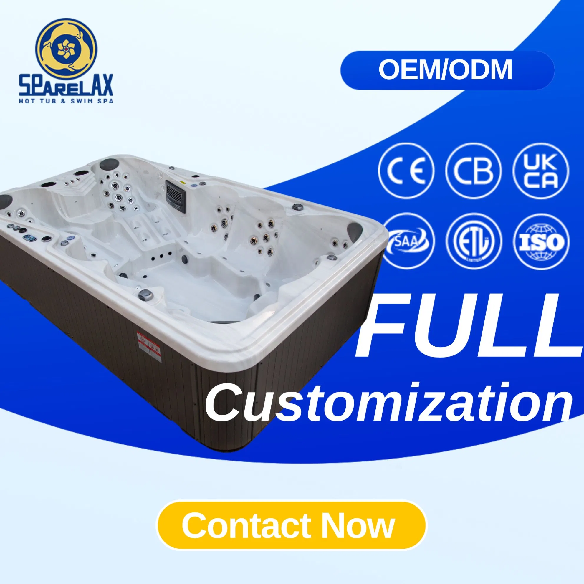 Акриловая SPA-ванна для 9 человек с массажем