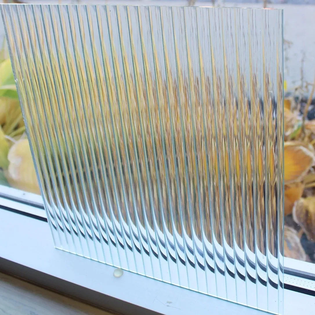Customized Tecture Low Iron Ultra Narrow Reed Glass Fluted Glass Toughened for Shower Screens and Dividers
