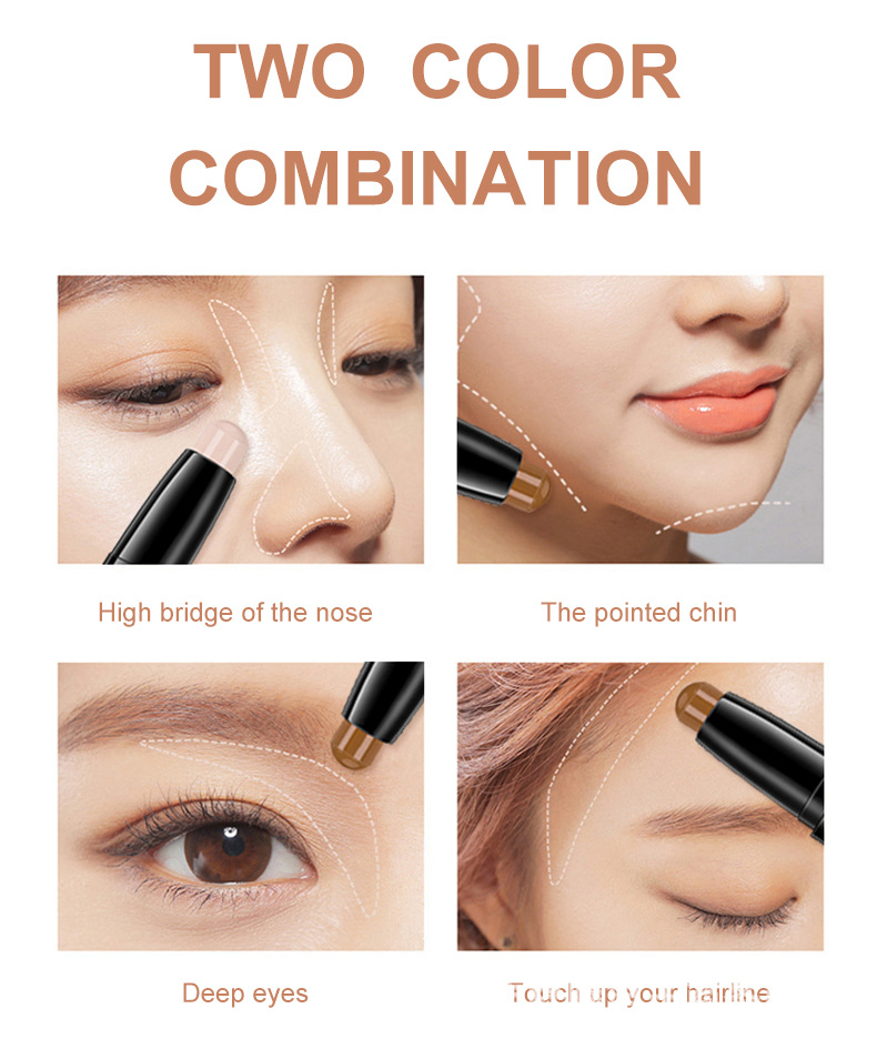 3D Brightening Concealer: Double-Head Face Repair Stick (Logo-Free) Concealer