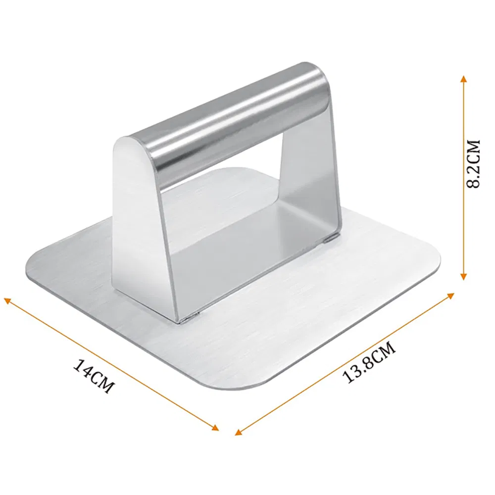Stainless Steel Square Lattice Meat Press Board Steak Meat Press Wyz21628