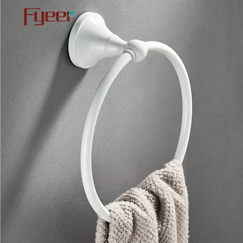Латунное кольцо для полотенец Fyeer White Brass