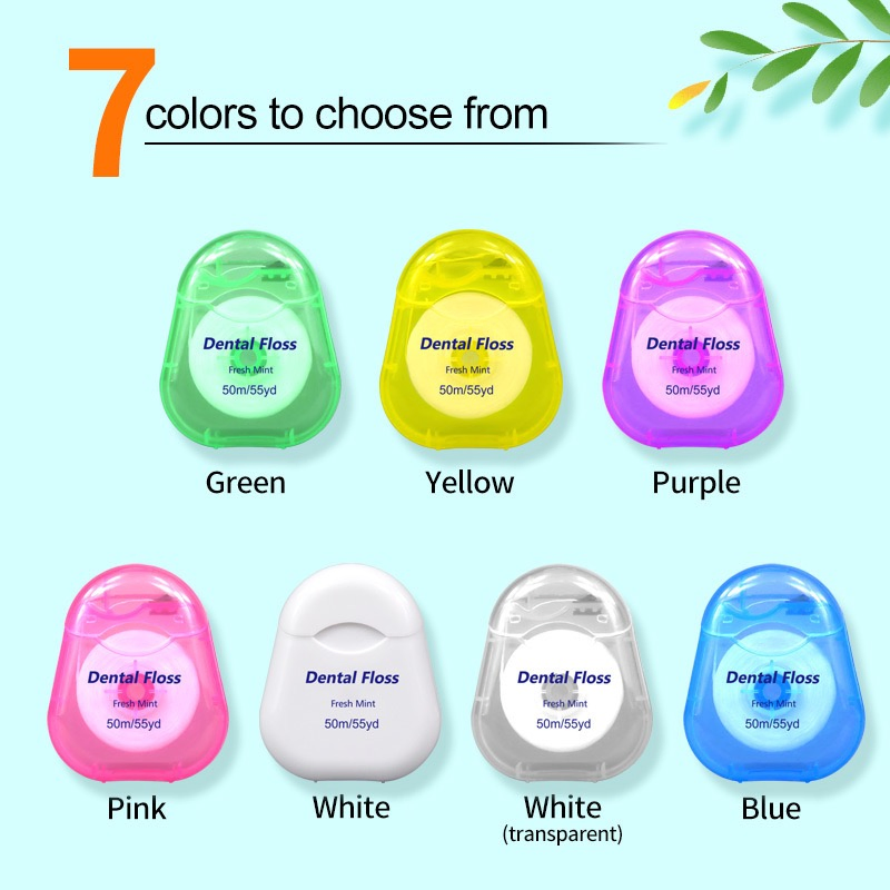Triangle Shape Nylon Dental Floss Tape Ribbon Floss with Fresh Mint