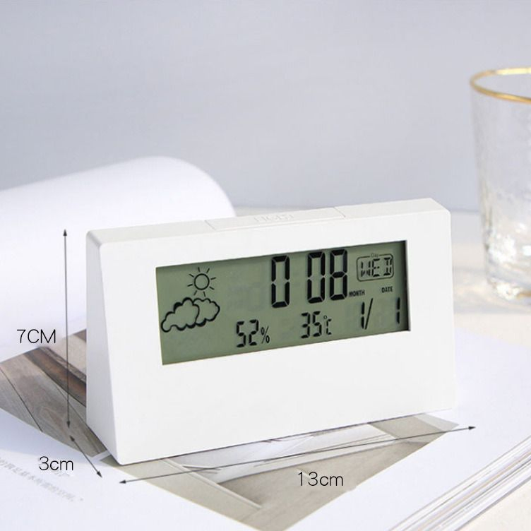Thermometer Hygrometer Creative Weather Display Luminous Night Light Electronic Alarm Clock