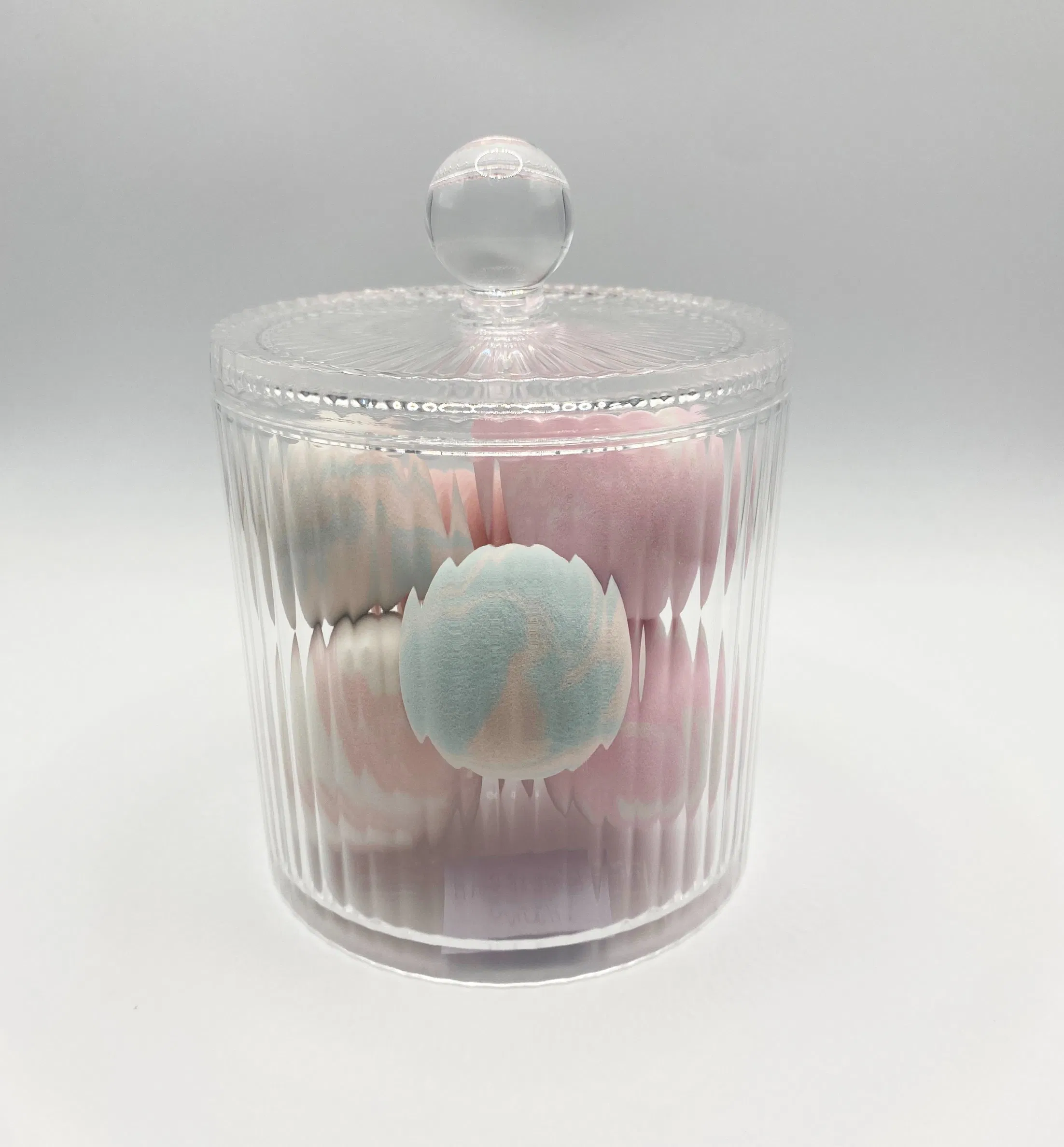 Luxury Transaprent Lady's Beauty Makeup Tools Blender Sponge Organizer Box