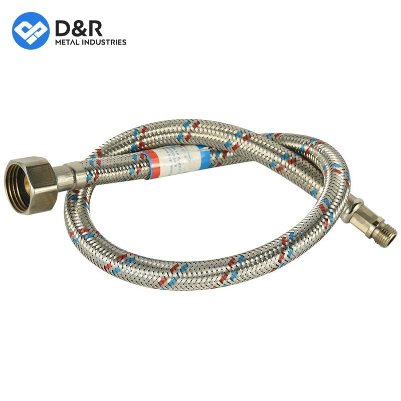 D&R Wholesale Stainless Steel Braided Tube Flexible Hose for Bathroom and Kitchen Sink