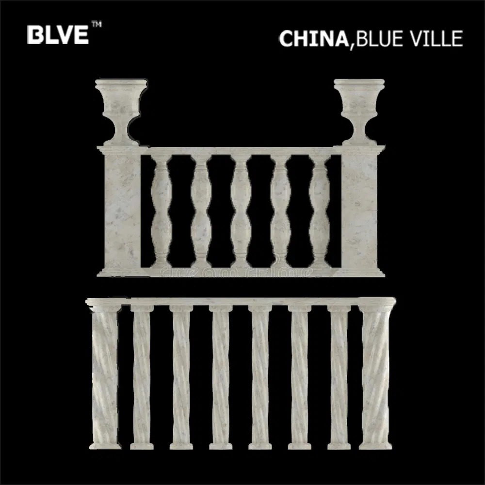 Factory Direct Price Home Decorative Polished White Stone Balcony Railing Mcy-42