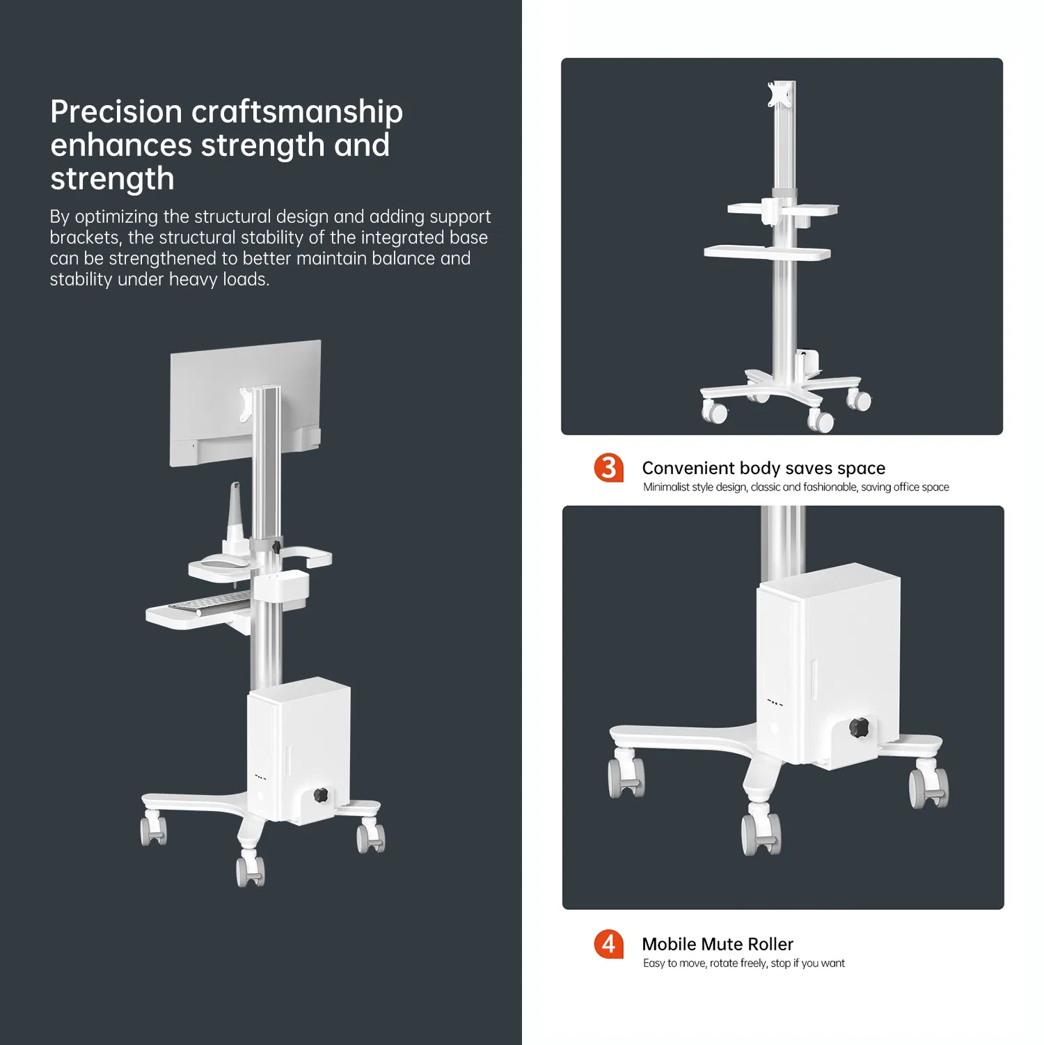 Premium Mobile Dental Nursing Carts for Hospital Use