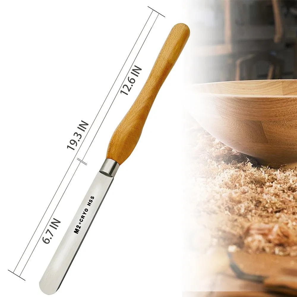 HSS Round Nose Scraper Wood Turning Tools with Beech Wood Handle Wood Carving Tools Wood Turning Chisels