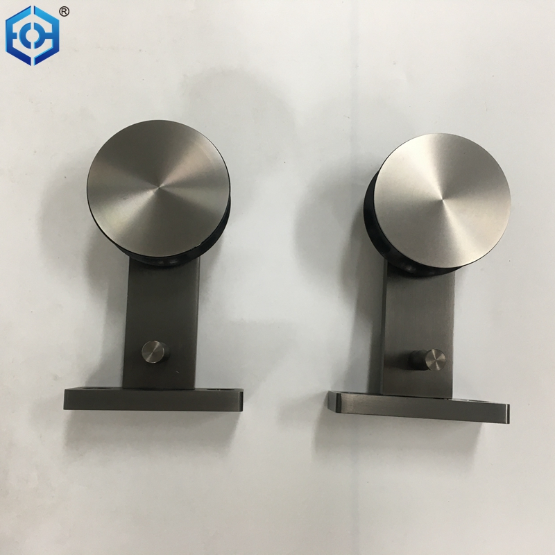 Grey Stainless Steel Standard Wheel Top Mount Barn Door Hardware Kit