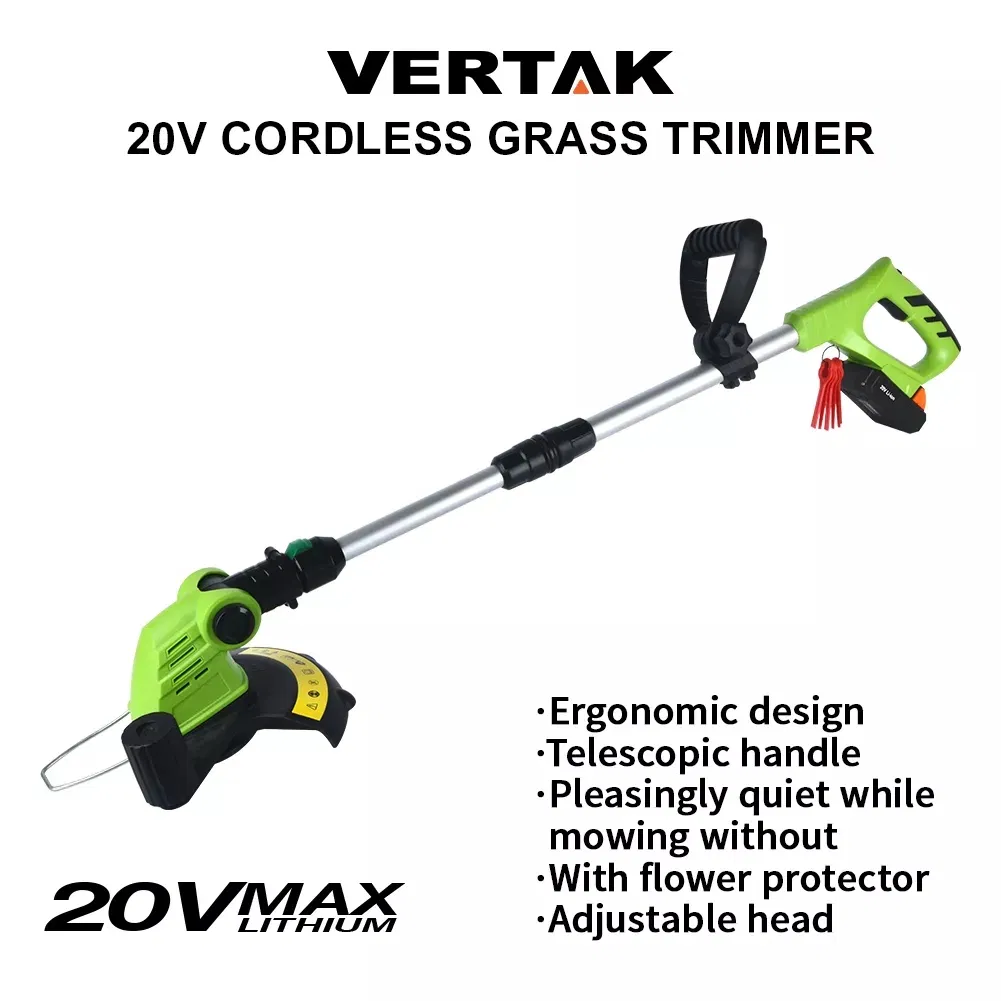 Great Quality Electric 20V Cordless Grass Trimmer with GS/CE/EMC Manual Grass Brush Cutter for Garden