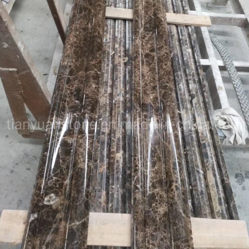 Natural Stone Emperador Brown Marble Moulding for Interior Wall Door Decoration