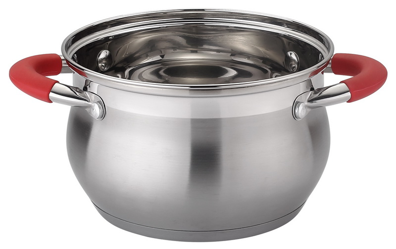 6PCS Russia Stainless Steel Cookware Set with Silicone Handle