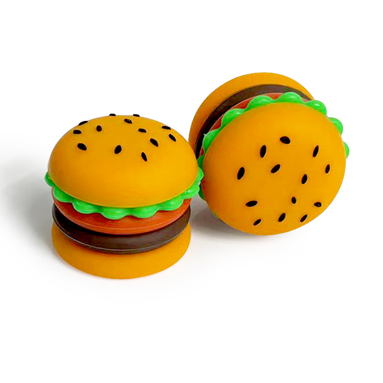 5ml Hamburger Design Silicone Container Silicone Jar Smoking Accessories