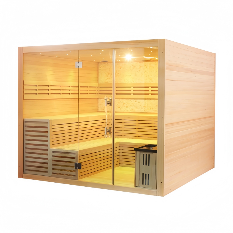 OEM/ODM Outdoor Garden Luxury Traditional Dry Wet Steam Wooden Sauna Cabin for Sale