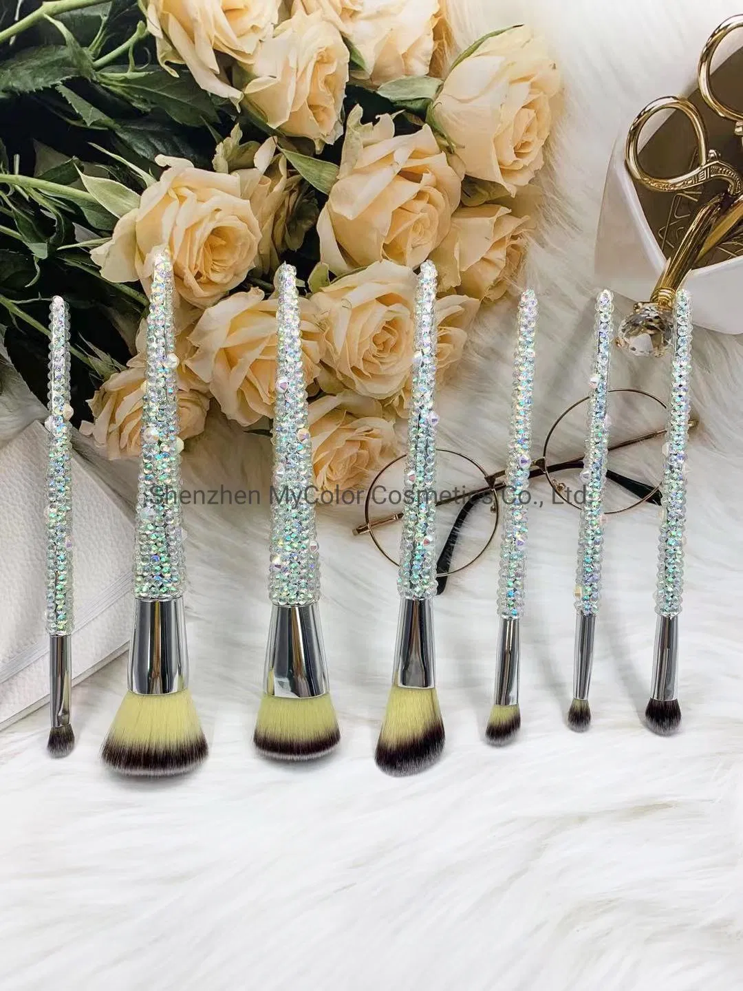 New Design Acrylic Stoneof Makeup Brushes 8PCS/Set Professional Powder Foundation Blush Brush Makeup Set