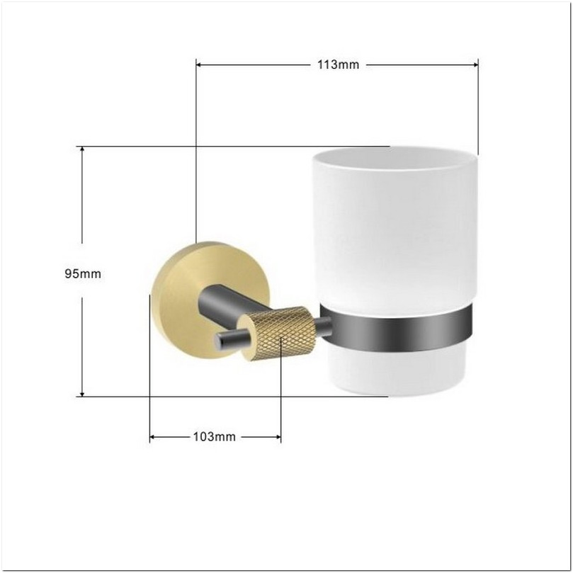 Держатель для стакана и зубных щеток из нержавеющей стали