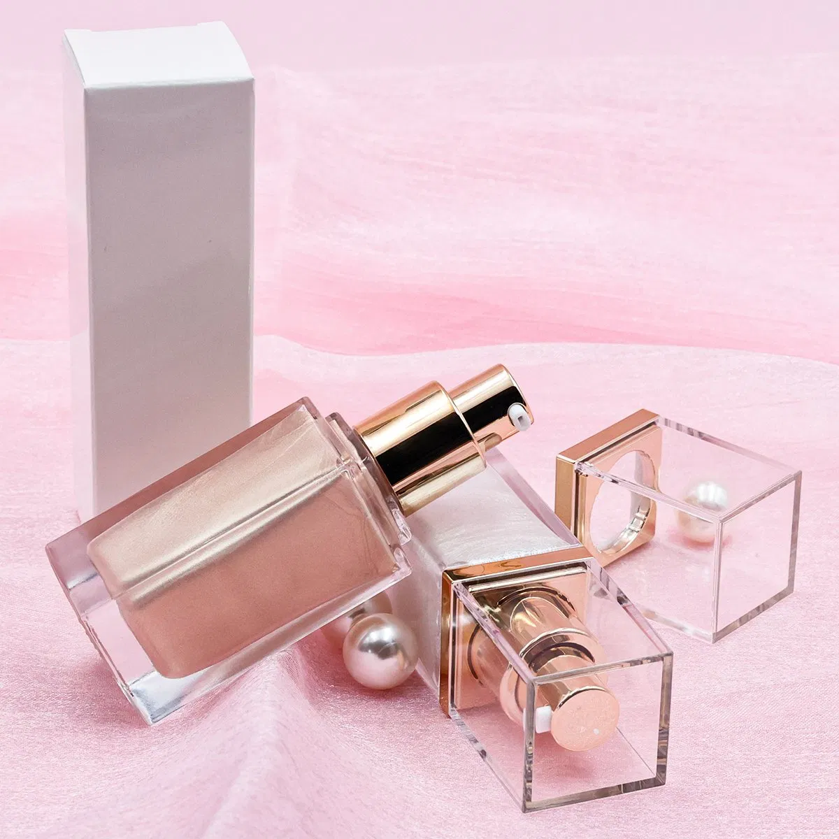 Custom Logo Private Label OEM Shimmer Waterproof Body Face Liquid Highlighter
