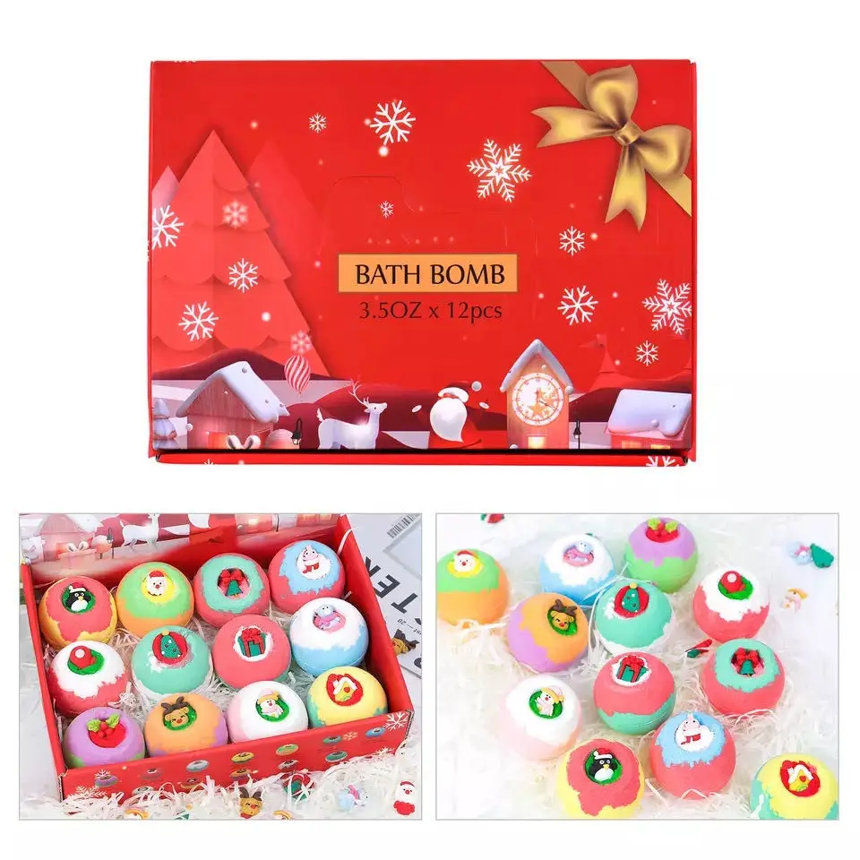 Fun Bubble Christmas Bath Bombs Featuring Collectible Toys for Kids
