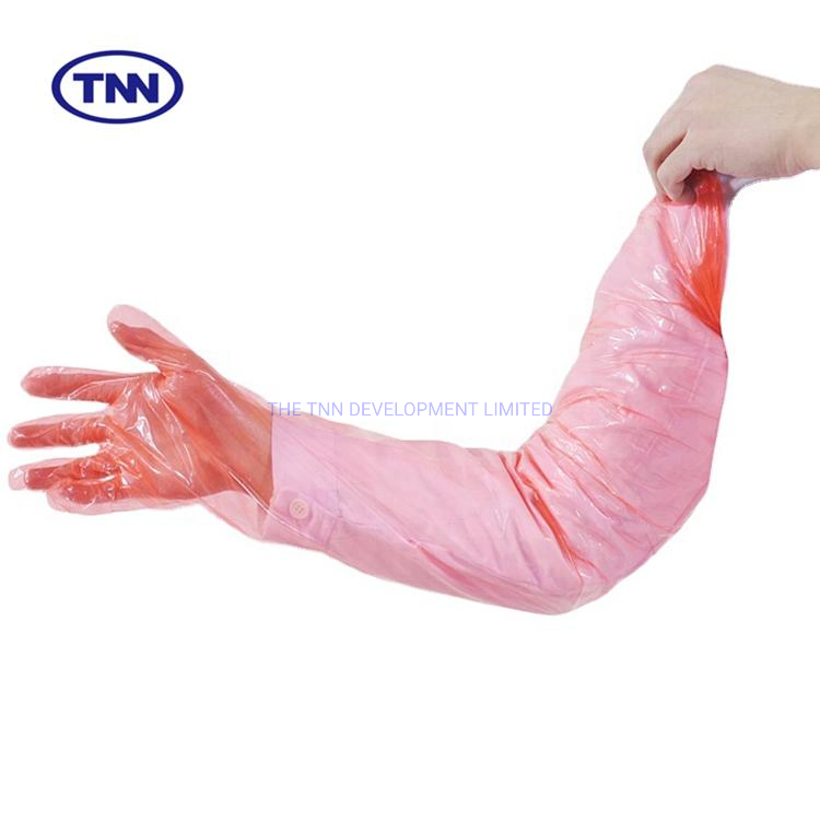 Animal Inspection Veterinary Plastic Long Arm Gloves Insemination Gloves