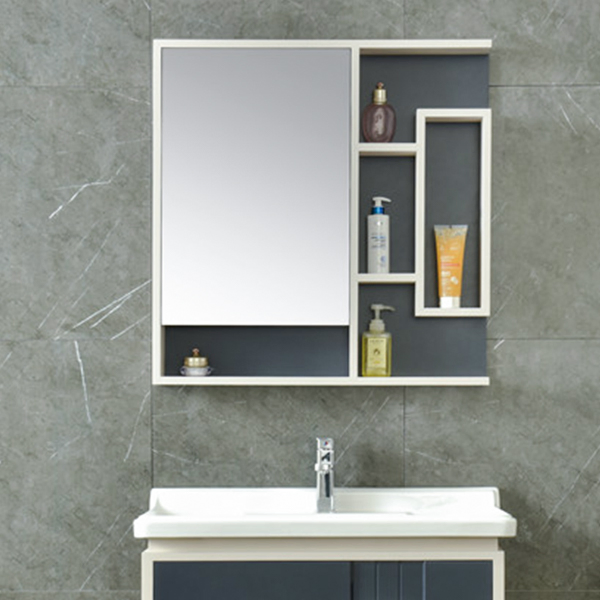 Floor PVC Bathroom Vanity Drawer Storage Cabinet Mirror Cabinet