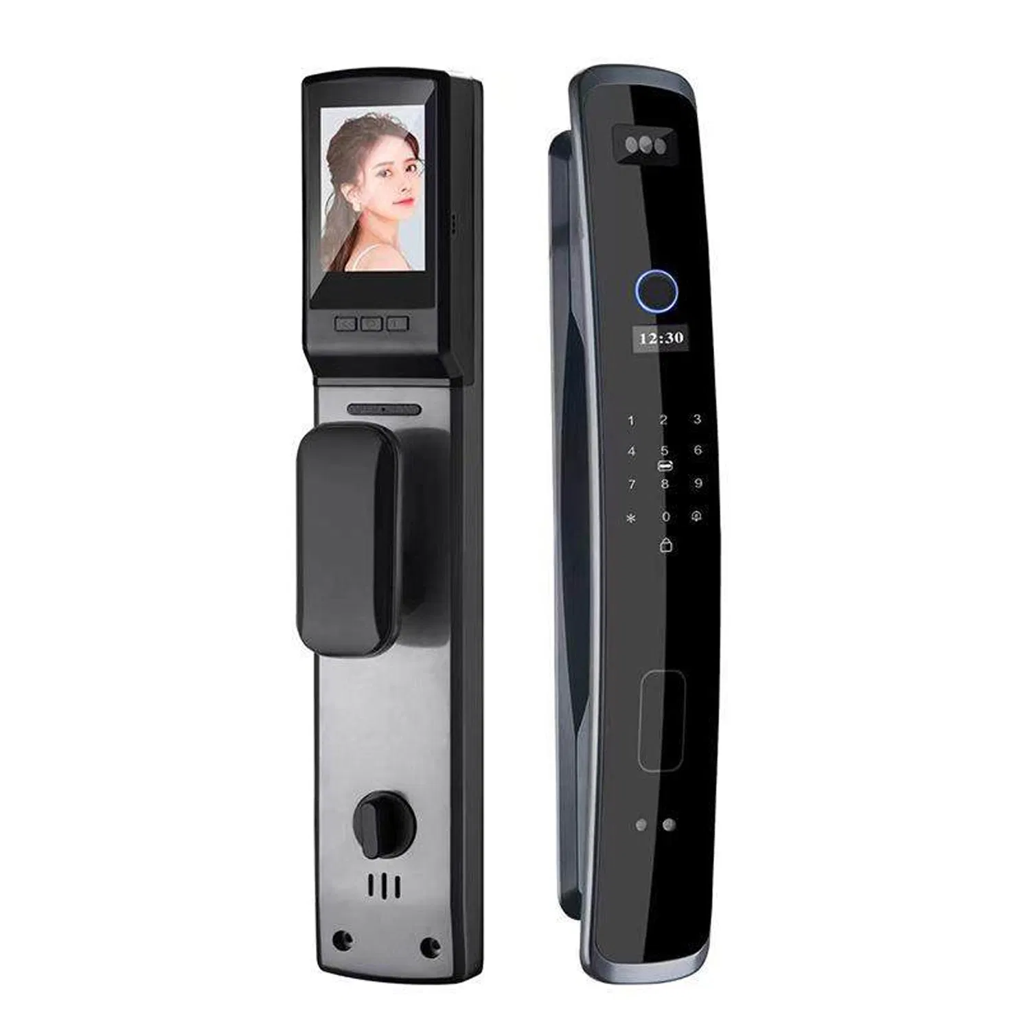 3D Face Recognition Smart Door Lock Electronic Digital Biometric Key Smart Door Lock with Camera and Fingerprint Electronic Lock