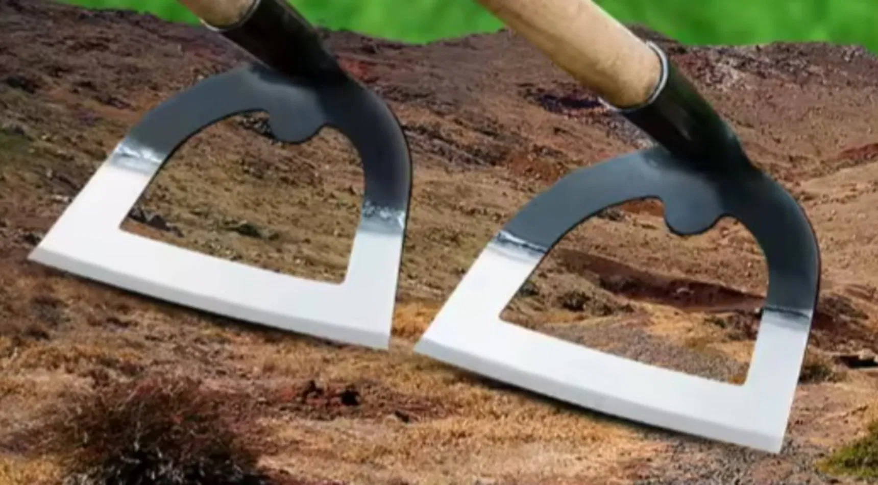 Handheld Weeding Rake Planting Vegetable Farm Garden Hoe Agriculture Tool All-Steel Hardened Hollow Hoe