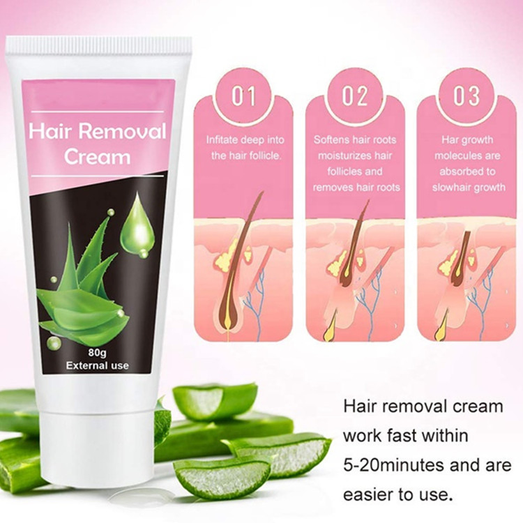 Professional Custom Depilatory Hair Remover Painless Permanent Hair Removal Cream