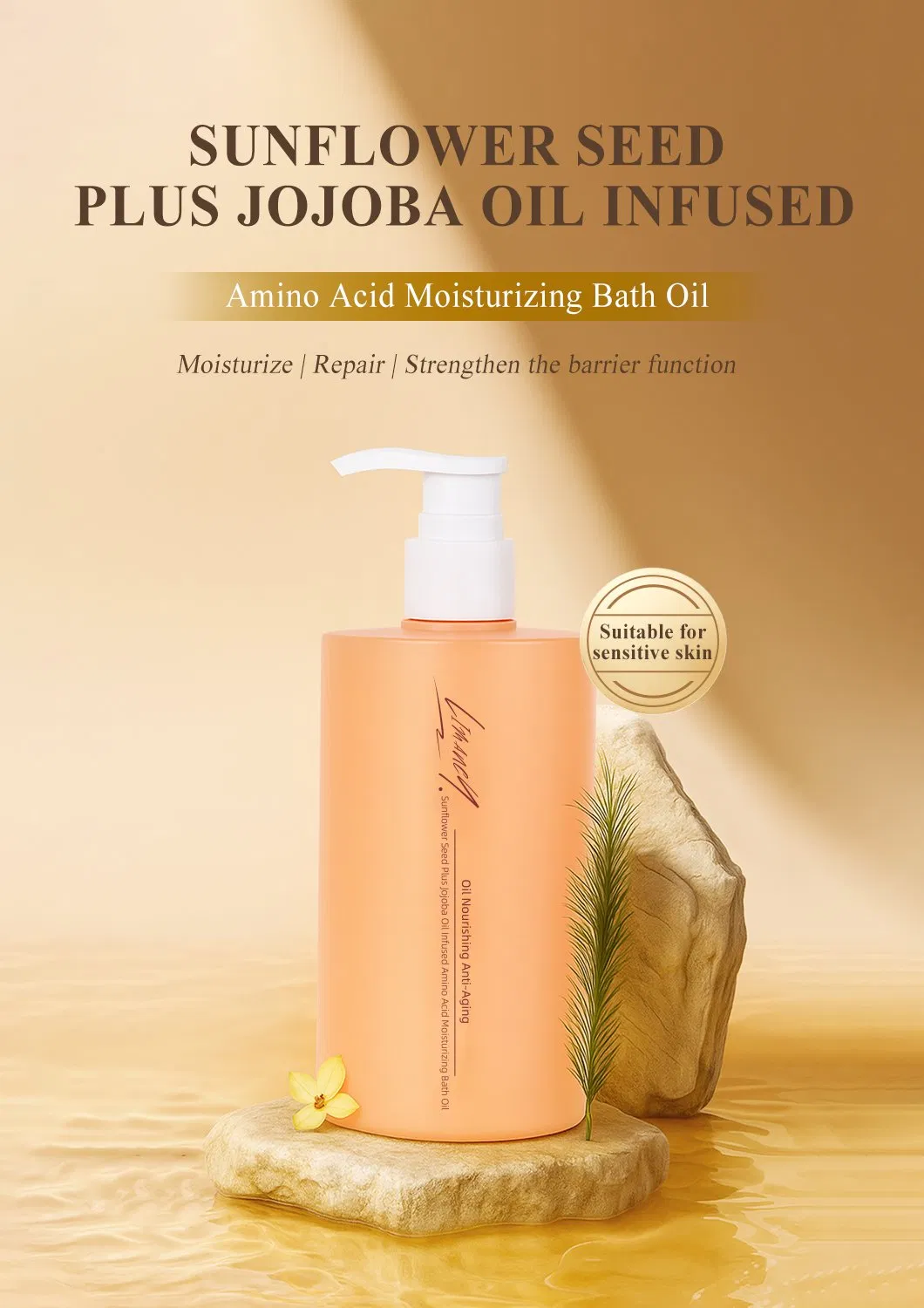 Sunflower Jojoba Premium Amino Acid Bath Oil