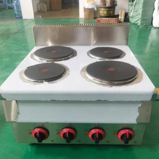 Electric Commercial Cooking Range with Square Hot Plate Combination Oven